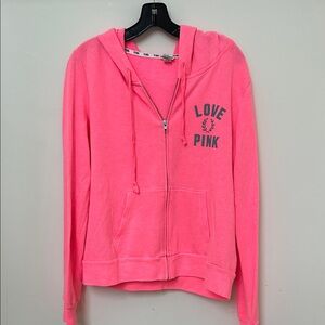 Victoria's Secret Vibrant Pink Zip-Up Hoodie